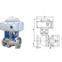 法兰电动切断球阀 ZDRR系列电动球阀